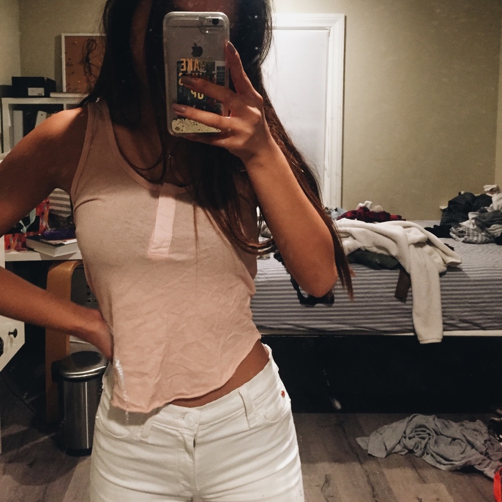 Urban outfitters baby pink crop tank